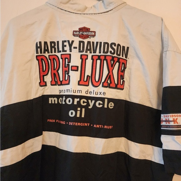 Harley Davidson Mechanic Shirt Mens 2xL Pre Luxe SS Button Embroidered - Picture 5 of 6